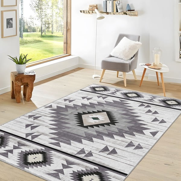 Jasnoszary dywan odpowiedni do prania 120x180 cm Ethnic Geo – Mila Home-image-2