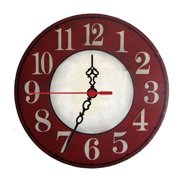 Zegar ścienny Red Trouble, 30 cm