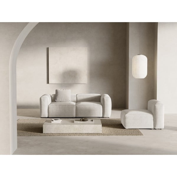Beżowa sztruksowa sofa 224 cm Bergamo – Cosmopolitan Design-image-1