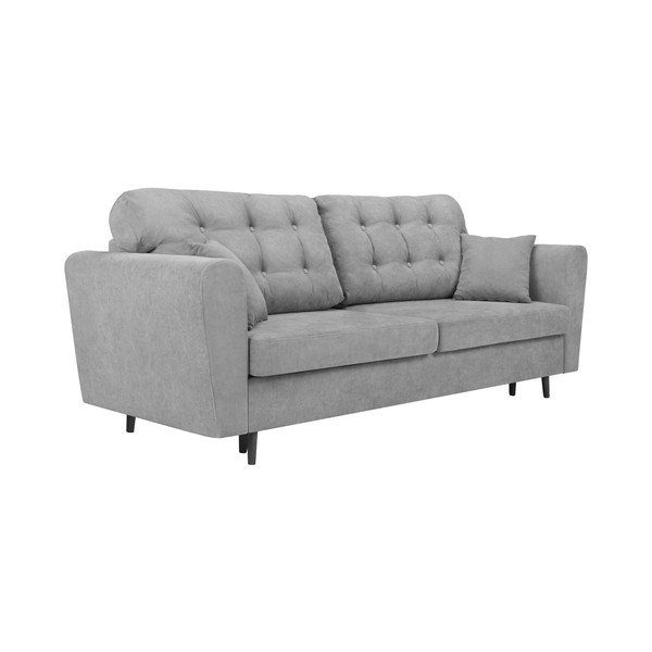 Szara 3-osobowa sofa rozkładana ze schowkiem Cosmopolitan Design Lyon-image-2