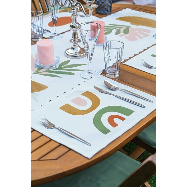 Zestaw 4 tekstylnych mat stołowych i bieżnika Minimalist Home World-image-2