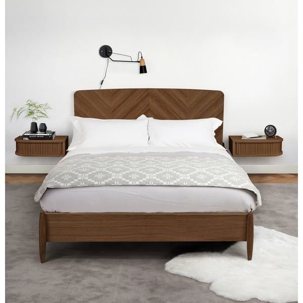 Brązowa szafka nocna w dekorze orzecha Farsta – Woodman-image-1