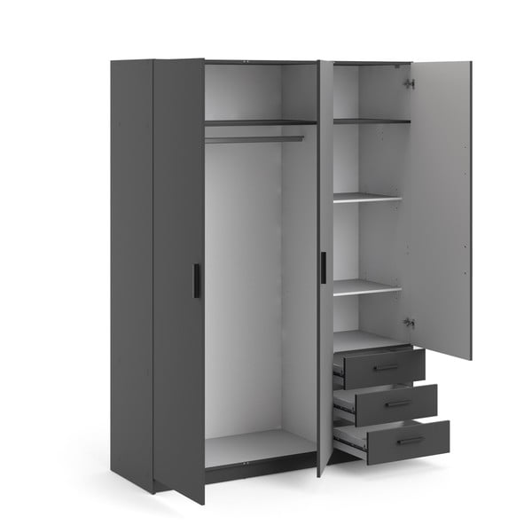 Ciemnoszara szafa 147x200 cm Sprint – Tvilum-image-4