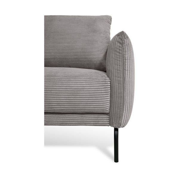 Jasnoszara sztruksowa sofa 212 cm Venray – Scandic-image-4