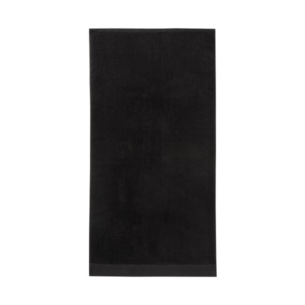 Czarny ręcznik Seahorse Pure, 70x140 cm