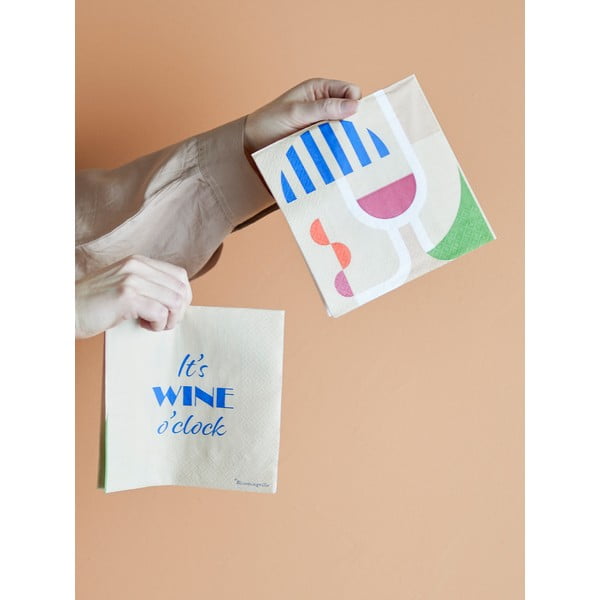 Papierowe serwetki zestaw 20 szt. Wine – Bloomingville-image-1