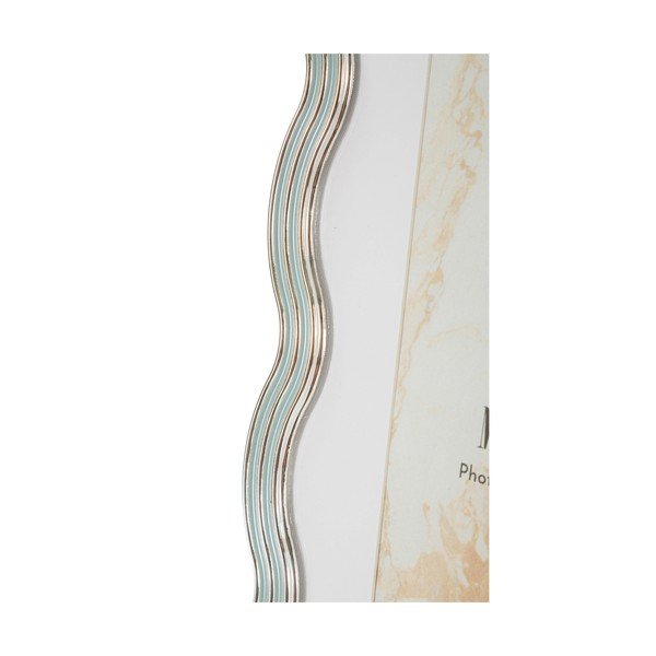 Jasnoniebieska/w kolorze srebra metalowa/szklana ramka stojąca 17,5x22,5 cm Elizabeth – Mauro Ferretti-image-3