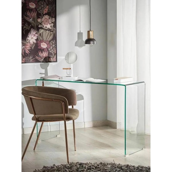 Szklana konsola 40x125 cm Burano – Kave Home-image-1
