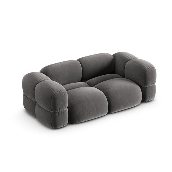 Szara aksamitna sofa 210 cm Loretto – Cosmopolitan Design-image-3