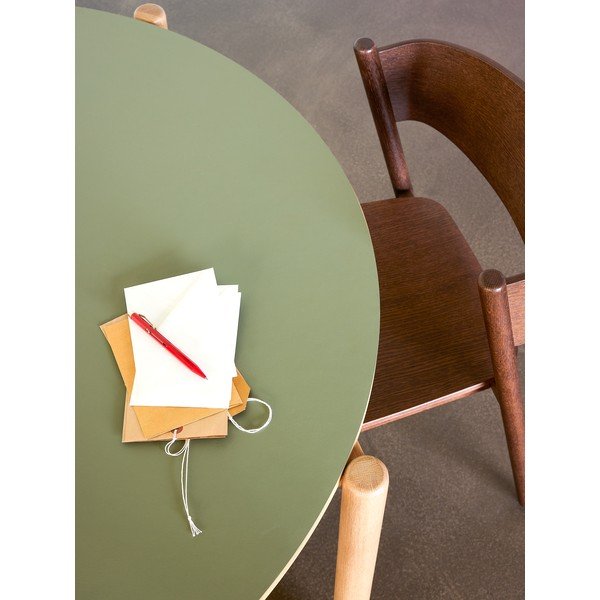 Okrągły stół z litego drewna dębowego ø 115 cm Oblique – Hübsch-image-1