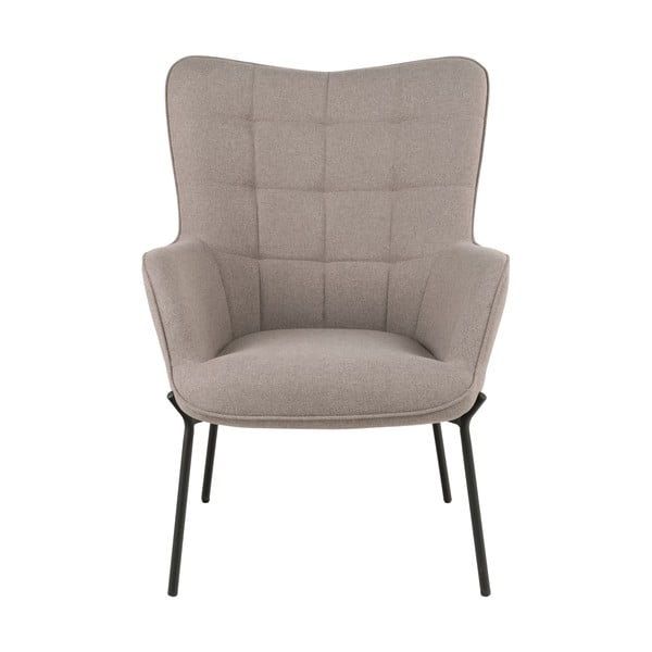 Jasnoszary fotel typu uszak Glasgow  – House Nordic-image-1