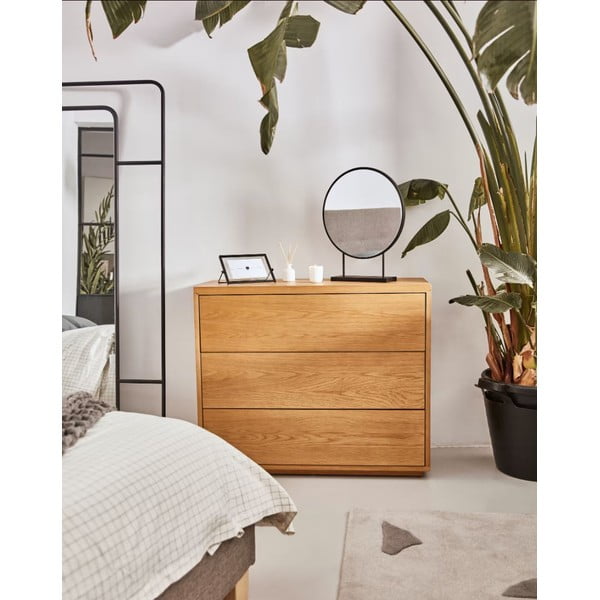 Niska komoda w dekorze dębu w naturalnym kolorze 90x75 cm Abilen − Kave Home-image-4