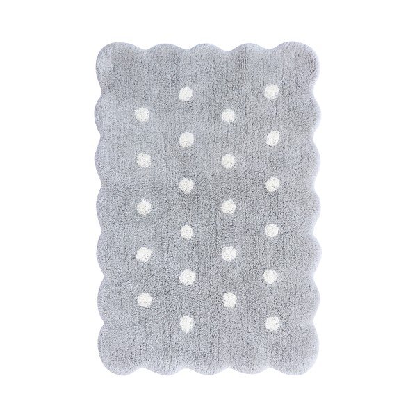 Szary bawełniany dywan dziecięcy tkany ręcznie odpowiedni do prania 70x100 cm Mini Biscuit Pearl Grey – Lorena Canals