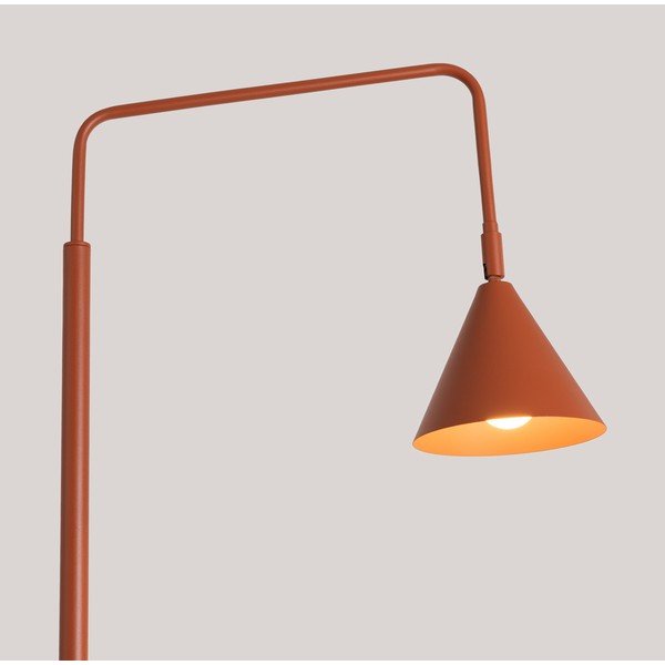 Ceglasta stalowa lampa stojąca z elastyczną konstrukcją (wysokość 165 cm) Zylo – Sollux-image-3