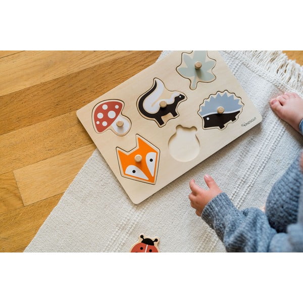 Drewniane puzzle (liczba elementów 6) Forest – Kindsgut-image-3