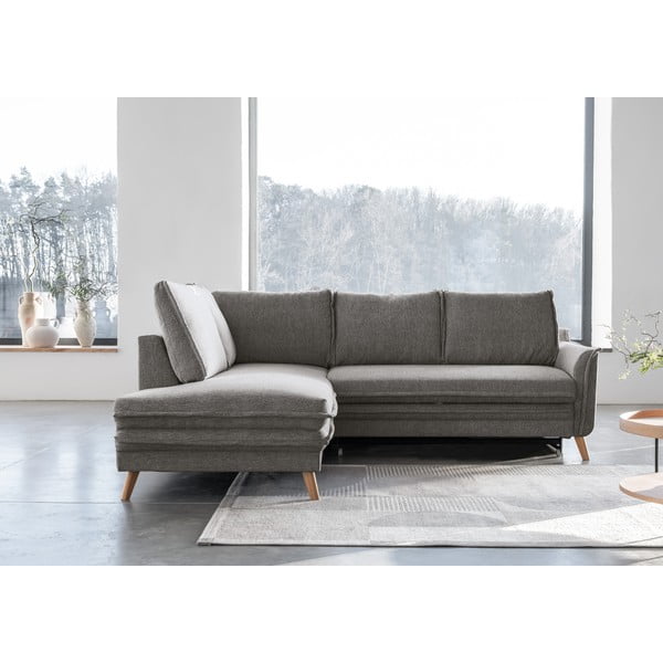 Szary rozkładany narożnik (lewostronny) Charming Charlie – Miuform-image-1