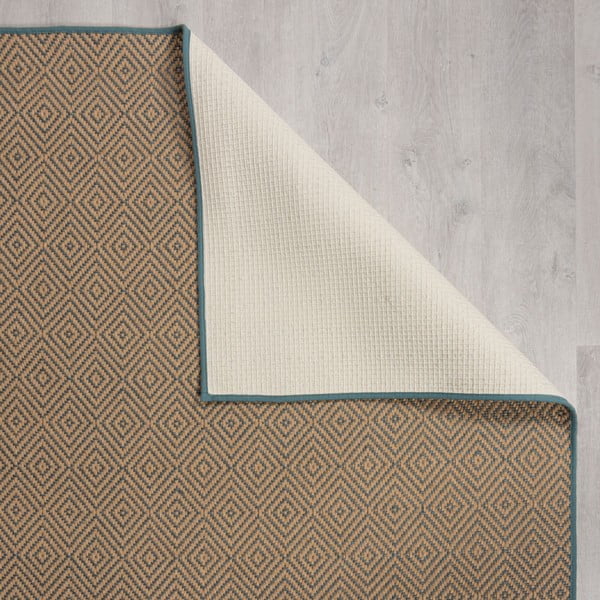 Niebiesko-naturalny chodnik na schody z juty 60x600 cm Diamond – Flair Rugs-image-3