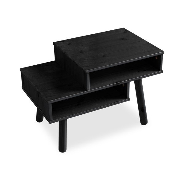 Stolik z drewna sosnowego w czarnym kolorze Karup Design Hako-image-3