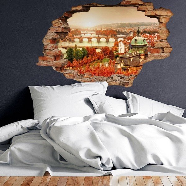 Naklejka ścienna 3D Ambiance Praga Jesień, 90x60 cm-image-3
