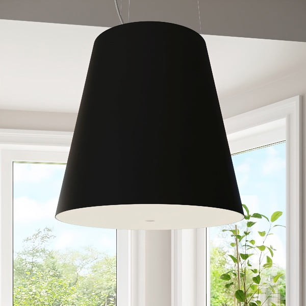 Czarna lampa wisząca ze szklanym kloszem ø 50 cm Tresco – Sollux-image-3