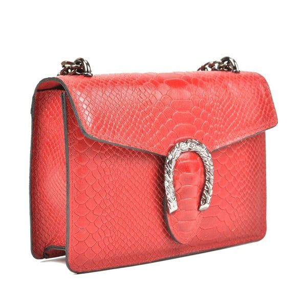 Czerwona skórzana kopertówka Renata Corsi Fiona-image-2