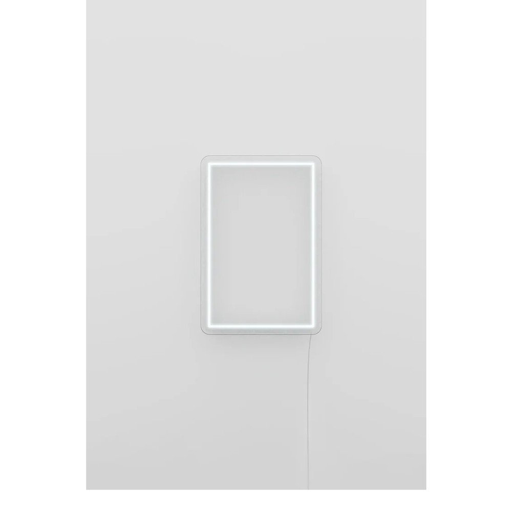 Biały neon w kształcie prostokąta Candy Shock Rectangle, 30x40 cm (zdjęcie 3)
