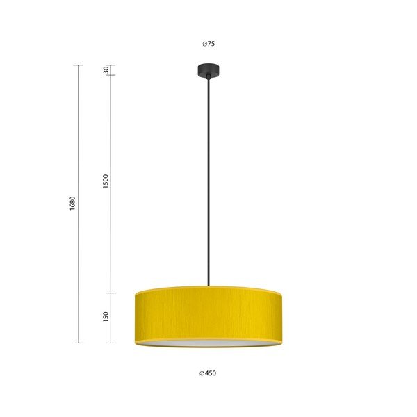 Żółta lampa wisząca Sotto Luce Doce XL, ⌀ 45 cm-image-4