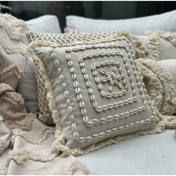 Bawełniana poszewka na poduszkę 43x43 cm Seashells – Mioli Decor-image-3