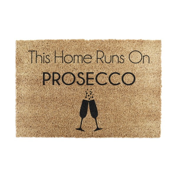 Wycieraczka z włókna kokosowego 40x60 cm This Home Runs On Prosecco – Artsy Doormats