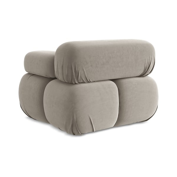 Beżowy aksamitny moduł sofy (prawostronny) Lokua – Makamii-image-4