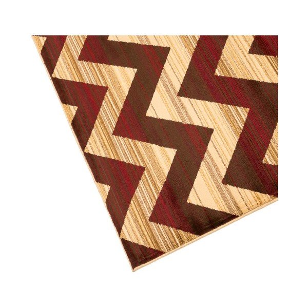 Brązowy wytrzymały dywan Floorita Inspiration Zig Zag, 140x195 cm-image-2