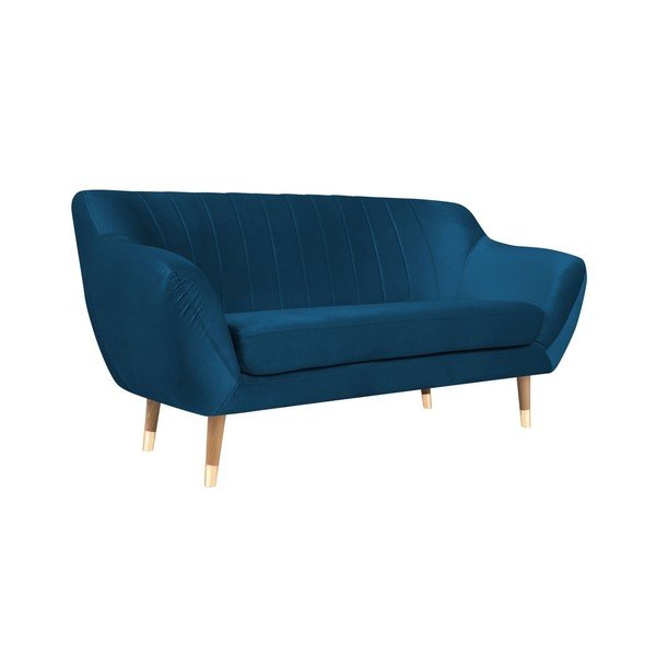 Niebieska aksamitna sofa Mazzini Sofas Benito, 158 cm-image-2
