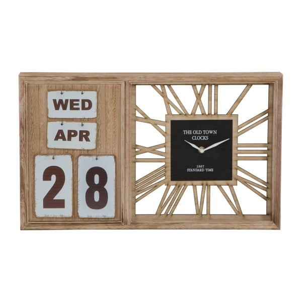 Zegar stołowy z kalendarzem Mauro Ferretti Travel Day, 50x30 cm