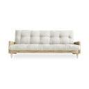 Sofa rozkładana z jasnobeżowym obiciem Karup Design Indie Natural