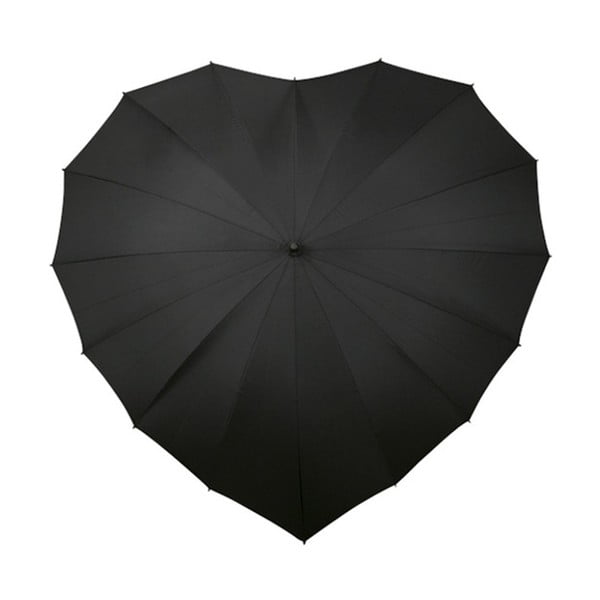 Czarny parasol Ambiance Black Heart