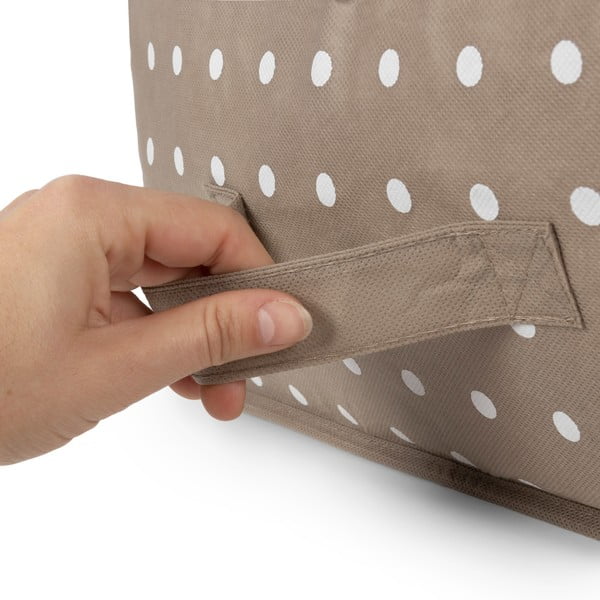 Beżowy mały organizer z suwakiem Compactor Dots-image-3