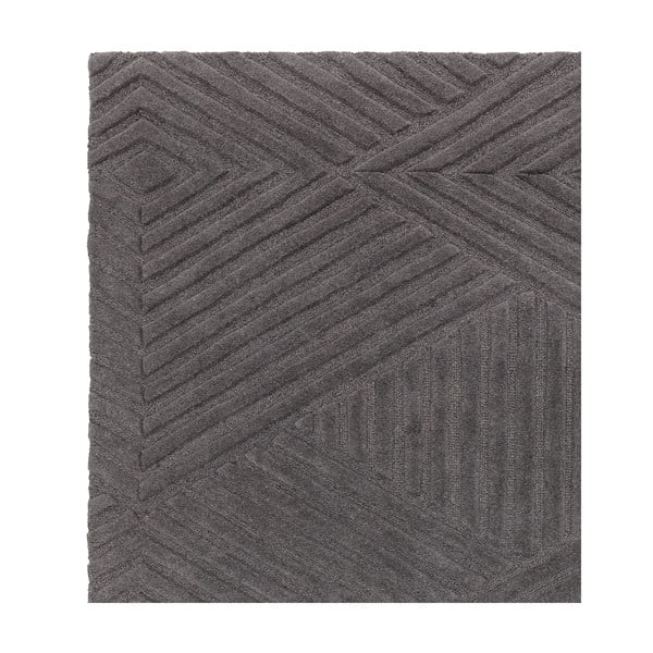 Antracytowy dywan wełniany 160x230 cm Hague – Asiatic Carpets-image-3