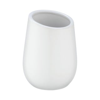 Biały ceramiczny kubek na szczoteczki Wenko Badi