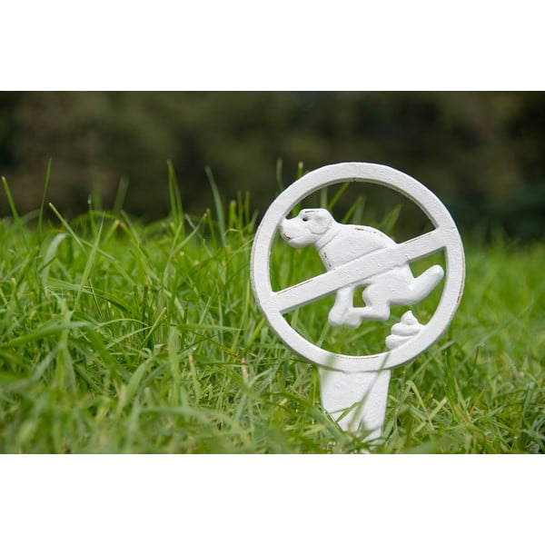 Metalowa wbijana dekoracja ogrodowa No Pooing – Esschert Design-image-1