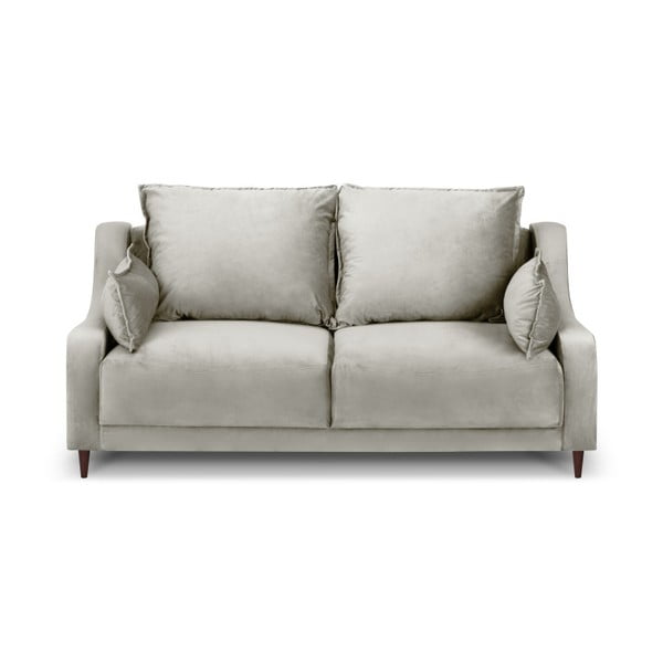Beżowa aksamitna sofa Mazzini Sofas Freesia, 150 cm