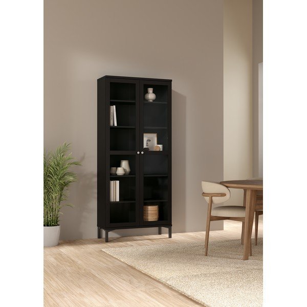 Czarna witryna 89x203 cm Roma – Tvilum-image-1