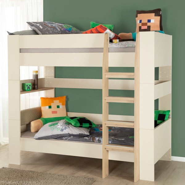 Beżowe piętrowe łóżko dziecięce bez stelaża 90x200 cm Double – Roba-image-3