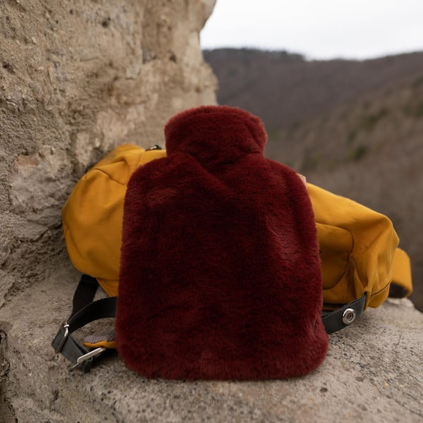 Czerwony termofor z mikropluszu 1,8 l Classic – Hugo Frosch-image-2