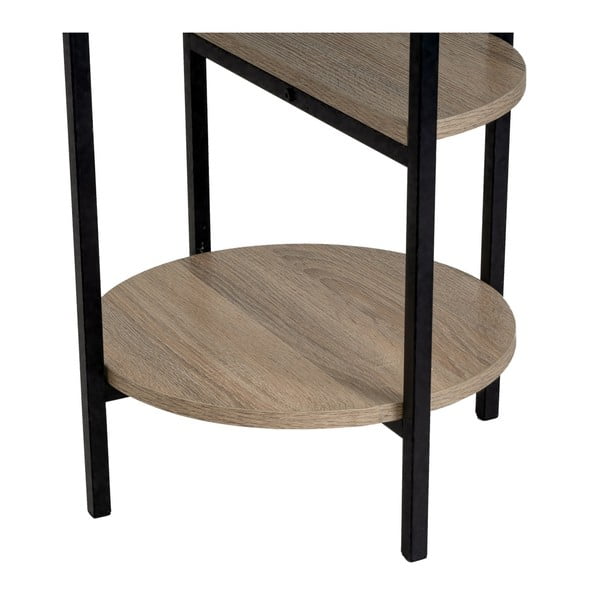 Czarny regał w dekorze dębu 40x80 cm – Casa Selección-image-2