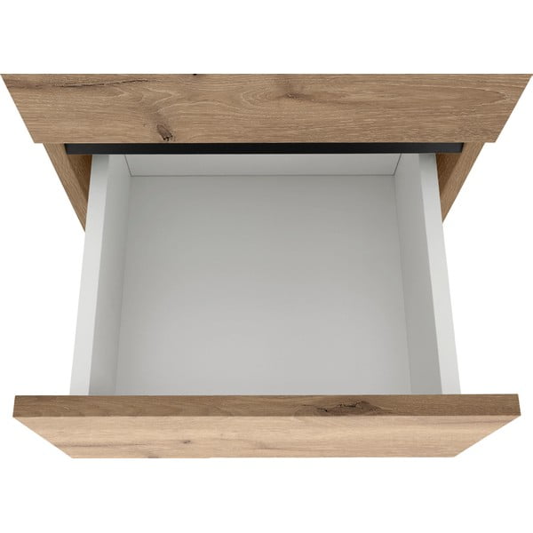 Wysoka wąska szafka łazienkowa w dekorze dębu 38x130 cm Wisla – Støraa-image-1