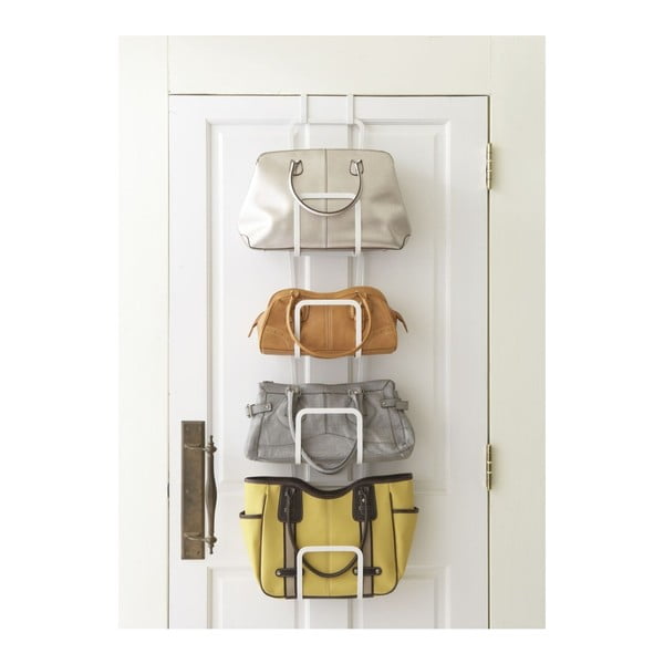 Biały wieszak na torebki z 4 haczykami YAMAZAKI Sapporo-image-4