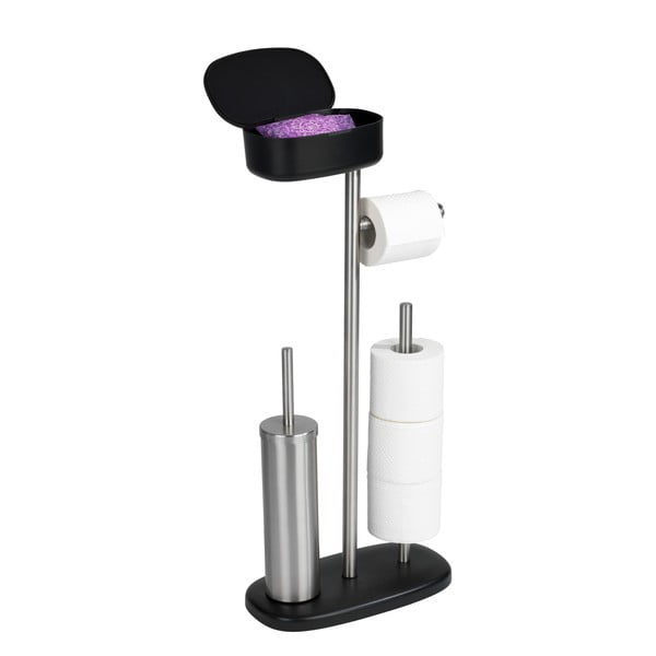 Nierdzewny stojak do WC z półką Wenko Rivazza-image-3