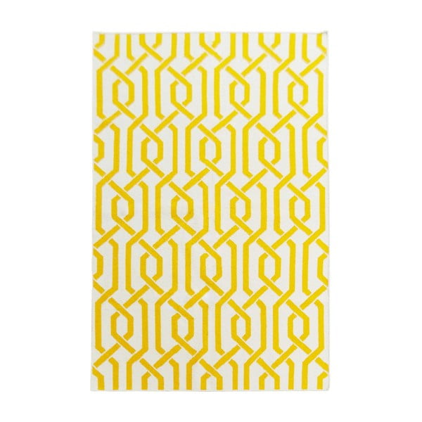 Ręcznie tkany dywan Camila Yellow, 155x240 cm