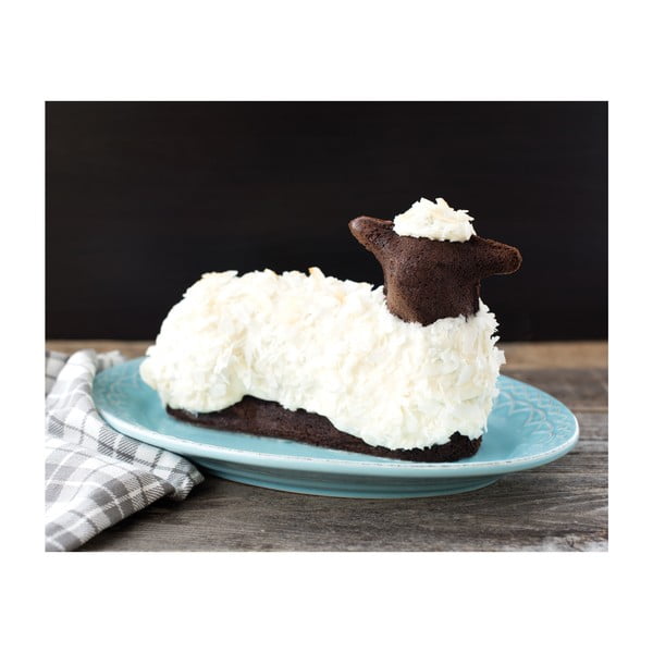 Srebrna forma wielkanocna w kształcie baranka Nordic Ware, 700 ml-image-1