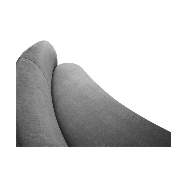 Szara aksamitna asymetryczna sofa Mazzini Sofas Debbie, lewostronna-image-4